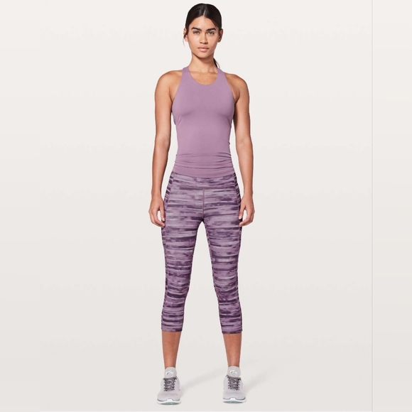 Lululemon Athletica Speed Up Crop 21" Shadowed Smoked Mullberry Leggings - Picture 1 of 15